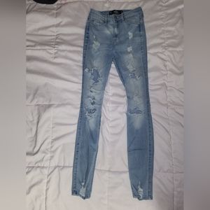 Hollister Distressed High Rise Skinny Jeans